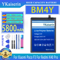 YKaiserin Replacement Phone Battery BM4Y For Xiaomi Poco F3 Redmi K40 Pro K40 Pro+ 5800mAh Batterij + Free Tools