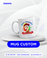 Custom Mug Bebas Desain | Mug Custom Free Desain | Mug Hadiah Souvenir | Mug Wisuda