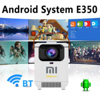 HOT Xiaomi E350 4K 8K Video HD Projector Home Android 11.0 Dual Band WIFI 6.0 800ANSI BT5.0 1920*1080P HDR10+ Cinema Portable