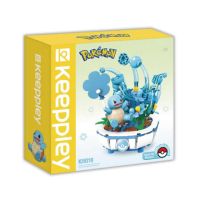 【ToysRUs 玩具反斗城】Qman 啟蒙積木Keeppley Pokemon 寶可夢 盆栽系列積木 傑尼龜(兒童 玩具 積木 模型)