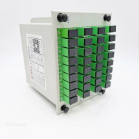 1×32 SC/APC Fiber Optic Splitter 1*32 Optical Planar Splitter Cassette Box Card Inserting Type Optical FTTH PLC Splitter