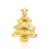 ต่างหูทองคำ 99.9% รูป christmas tree (ต้นคริสต์มาส ) Christmas Collection NG1E4031-SG *จำหน่ายเป็นข้