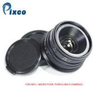 Pixco 25mm F1.8 M4/3 NEX HD.MC Manual Focus Lens for Sony Nex / Micro Four Thirds M4/3 Cameras GX8 GX85 G7 GF7 E-M10 II A7 A6500