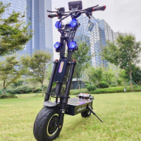 HOODAX 60V50/40/21AH 5600W/8000W Dual Motor Max Speed 80-100KM/H 11/13Inch Road Fat Tire Foldable Two Wheel Electric Scooter