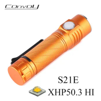 Convoy S21E With XHP50.3 HI Led Linterna 21700 1800lm Torch Light Camping Fishing Hunting Lamp Work Light Type-c Charging port