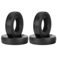 4 Pcs Hard Rubber Tire For 1/14 Tamiya RC Semi Tractor Truck Tipper MAN King Hauler ACTROS SCANIA Parts
