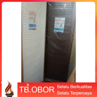 Pintu Kamar Mandi Minimalis Baja Premium Motif Garis Ukir Cetak Dimensi Full Panel Modern Deluxe