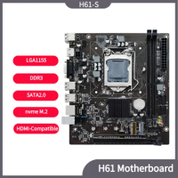 H61 Motherboard Set Supports M.2 NVME LGA1155 Computer Motherboard DDR3 M-ATX Mainboard RAM 16GB USB 2.0 for I3 2130/ I5 3470CPU