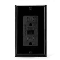 GFCI Outlet 15 Amp, Self-Test GFI Electrical Outlet, Tamper Resistant GFCI Receptacle with Wall Plat