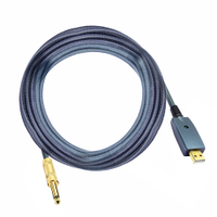 USB gitar kabel gitar kabel aksesori gitar elektrik gitar Audio penyambung kabel penyesuai 6.35mm antara muka kabel gitar