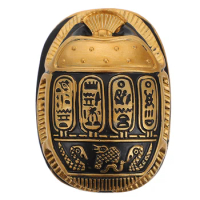 Ancient Egyptian Amulet Scarab Animal Figurine Unique Ornamental Mini Scarab Beetle Souvenir Figurine Desktop Decor for Gifts