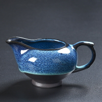 陶福氣 創意天目釉建盞茶具公道杯 家用紫砂窯變釉分茶器茶海組合