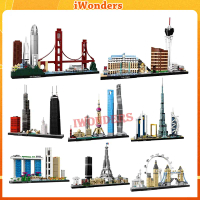 The City Street View Building Blocks San Francisco Moscow Skyline Architecture DIY Model Adults Kids