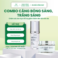 Combo Chăm Sóc Da Căng Bóng Trắng Sáng Lurcinn Lux Day Exo/ Hexa Exo Serum 30G/20ML