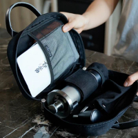 watchegt All-in-one Travel Manual Grinder Storge Bag Portable Coffee Manual Grinder Bag for TIMEMORE/M47/etz/C40/1Zpresso