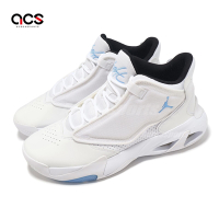 Nike 籃球鞋 Jordan Max AURA 4 男鞋 白 藍 漆皮 氣墊 運動鞋 DN3687-100