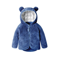 【Baby 童衣】任選 baby外套 小熊造型絨毛外套 嬰兒外套 70006(藏藍)