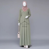 NO BRAND Gamis Sabrina Terbaru Baju Muslim Gamis Remaja Kondangan Dengan Size S M L XL XXL XXXL Sage