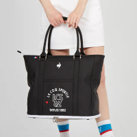 【LE COQ SPORTIF 公雞】官方直營 高爾夫系列 黑色球鞋收納大容量托特包 QLT0J502