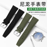 Nylon watch band for IWC-Portuguese-pilot series 20mm 21mm 22mm wristwatches band canvas bracelet black blue green watch strap