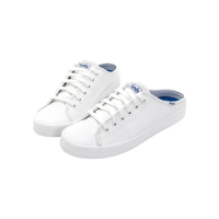 【Keds】KICKSTART 極簡時尚皮革綁帶穆勤小白鞋-白(9203W123134)
