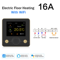 Tuya Smart Home Wifi Thermostat Digital Warm Floor Wifi Thermostat 220V Temperature Controller Alexa Alice Google Homeome