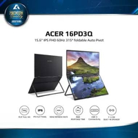 Monitor Portable LED Acer 16PD3Q Aopen Dual Screen 15.6" IPS FHD 1080p 60Hz 315° foldable Auto Pivot
