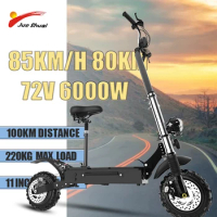Jueshuai X60 72V 20ah Electric Scooter 6000w Motor Power 80 Km/h Max Speed Off-road Elektrikli Scooter 11 Inch E Scooters