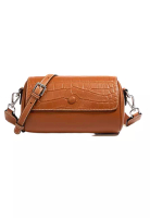 XAFITI Head layer leather cylinder oblique back bag