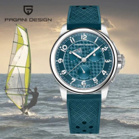 2024 PAGANI DESIGN 40mm Sports Quartz wristwatch luxury Sapphire Glass Silicone Strap 100M Waterproof Watch for Men PD1780