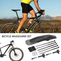 Bicycle Mudguard Waterproof Anti-shake Fender Angle Adjustments Quick Release Mudguard Protector Road Bike Accessories