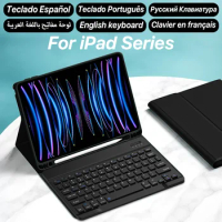 For IPad 5/6/7/8/9/10th Case With Wireless Magic Keyboard Mouse For IPad Air2/3/4/5 Pro11/12.9 mini4/5/6 Protective Cover