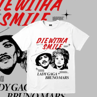 Áo thunLADY GAGA BRUNO MARS Basic Kaos Áo Sơ Mi Tay Ngắn Thường Ngày Baju Lelaki Mùa Hè Lelaki Quần 