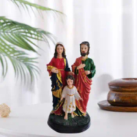 Christianity Holy Family Statue Jesus Mary Joseph Sculpture for