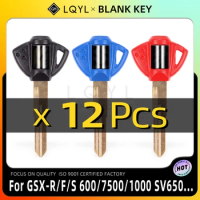 12Pcs Blank Key Motorcycle Replace Uncut Keys For Suzuki GSX-R GSXR GSR750 GSX1300 2003 2004 2005 K1 K2 K3 K4 K5 K6 K7 K8 K9
