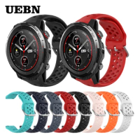 Sport Silicone Breathable Strap For Xiaomi Huami Amazfit Stratos 3 Wristband For GTR 47mm Bracelet Watch bands