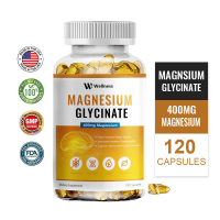 High-Absorption Magnesium Glycinate | 400mg per Serving | 120 Capsules for Energy Metabolism & Overa