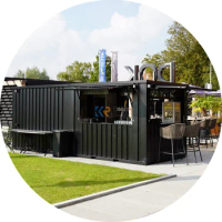 Portable Shipping Container Bar Restaurant Prefabricated 20ft 40ft Container House Coffee Shop Cafe Container