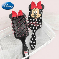 Disney Minnie Mouse Air Cushion Massage Combs Cartoon Figures Spot Square Comb Hair Brush Hairdressing Tool Kid Birthday Gifts