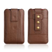 Genuine Leather Phone Bag Waist Belt Clip Case For Google Pixel 7 Pro 8 6A 5A 4A 3A 4 XL,Sony Xperia 1 5 10 IV L4 Holster Cover