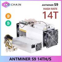 ANTMINER S9 BTC Miner hashrate 14Th/s 1372W with Bitmain PSU Bitcoin Miner ASIC Miner BTC BCH Miner Than Antminer S9i S9K S9 SE