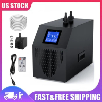 Aquarium Chiller 42gal 1/10 HP Fish Tank Chiller Water Chiller Touch Screen Quiet for Hydroponics System Axolotl Jellyfish