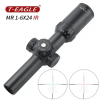 T-EAGLE NEW Lunetas MR 1-6X24IR Riflescope red green Illuminated LPVO Scope Tactical Optical Sights Airgun Shooting for hunting