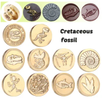 Cretaceous Fossil Sealing Stamps Head Dinosaur Fossil Wax Sealing Stamp For Scrapbooking Invitation Envelope Decoration