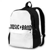 Music Band Parody 3d Print Design Backpack Casual Bag Music Band Parody Font Writting Text Write