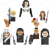 KF6187 Games Bricks Dolls Cloud Strife Vincere Aerith Anime Mini Action Toy Figures Building Blocks Assembly Toys Gifts
