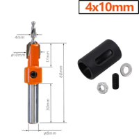 Adjustable Stop Collar Drill Bit Power Tools Quick Change Chucks With Power Drills 4X10 Countersinking For Woodworking Drilling