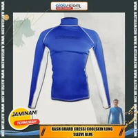 Rash Guard Cressi CoolSkin Long Sleeve BLUE / Unisex / Peralatan Selam / Pakaian Selam / Pakaian Ren