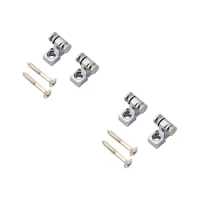 Musiclily Vintage Roller Guitar String Guides for Fender Strat Stratocaster Tele Telecaster Electric Guitar, Chrome (4 Pieces)