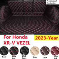 SJ Custom Full Set Fit For Honda XR-V VEZEL 2023 YEAR Auto Fittings Waterproof Car Trunk Mat Tail Boot Tray Liner Rear Cargo